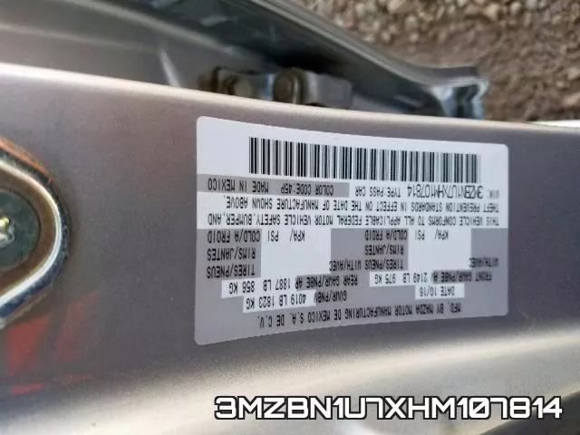 3MZBN1U7XHM107814