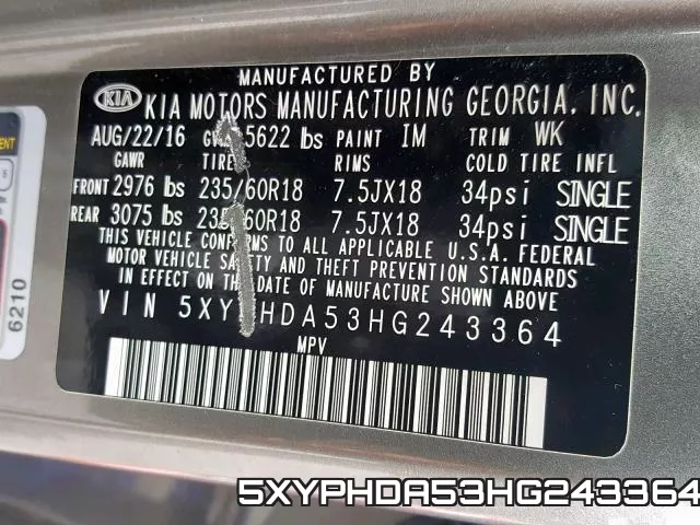 5XYPHDA53HG243364