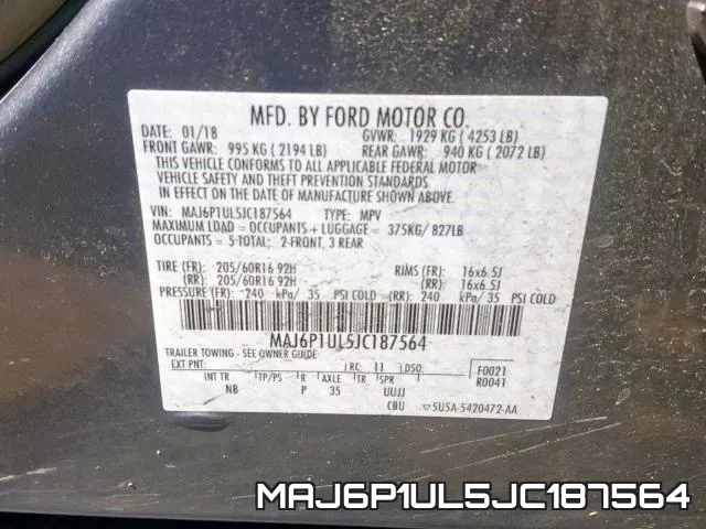 MAJ6P1UL5JC187564