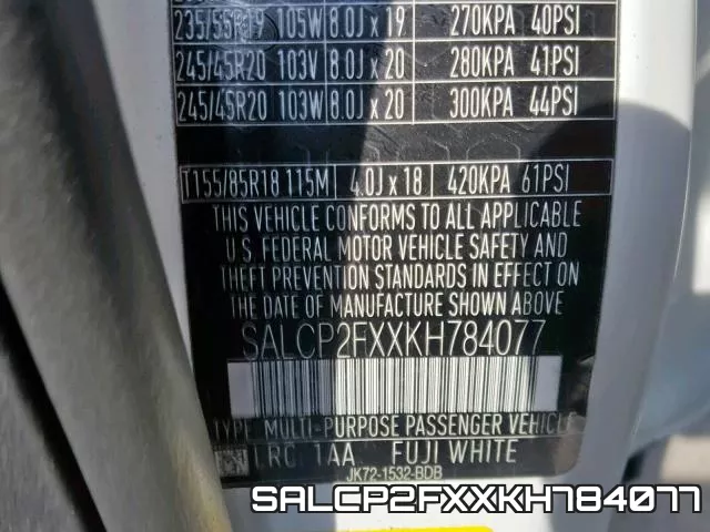 SALCP2FXXKH784077