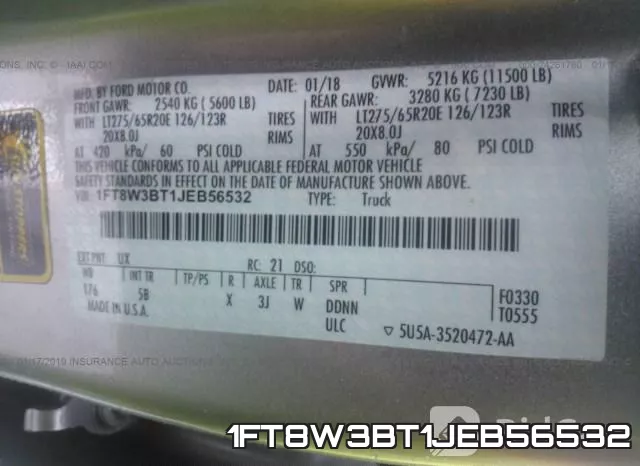 1FT8W3BT1JEB56532