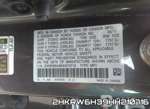 2HKRW6H39HH210716