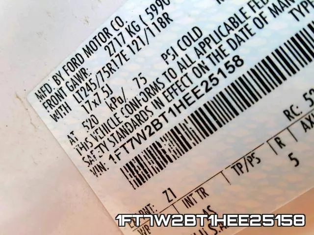 1FT7W2BT1HEE25158