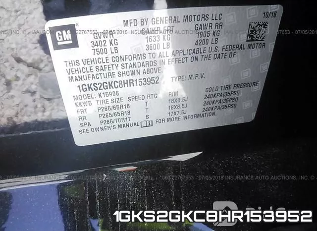 1GKS2GKC8HR153952