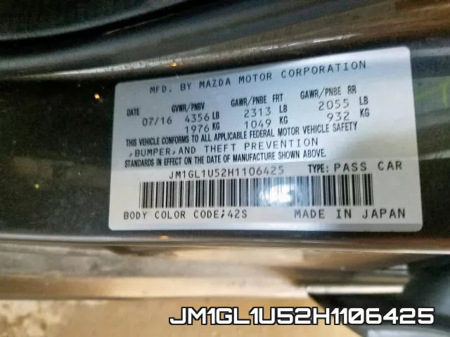 JM1GL1U52H1106425