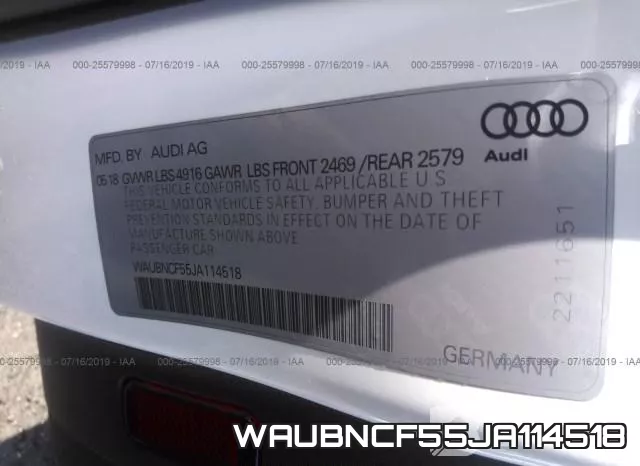 WAUBNCF55JA114518