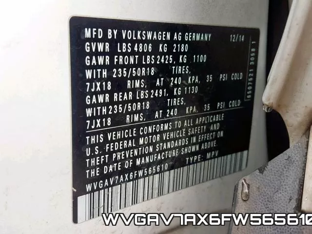 WVGAV7AX6FW565610
