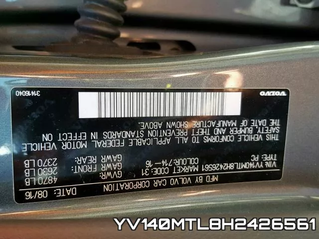 YV140MTL8H2426561