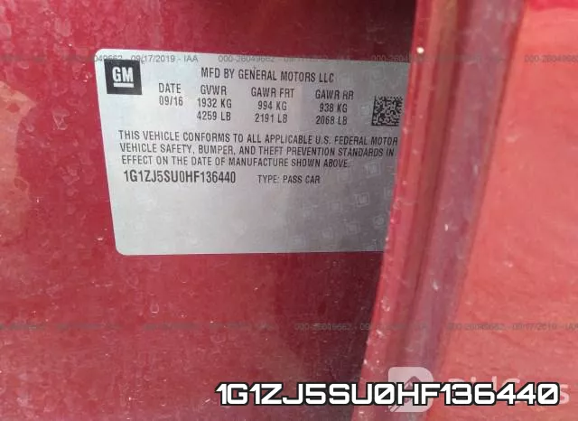 1G1ZJ5SU0HF136440