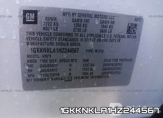 1GKKNKLA1HZ244567