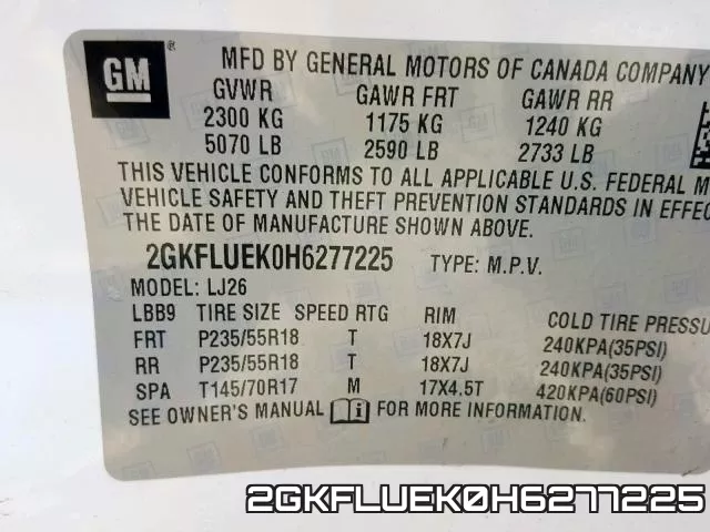2GKFLUEK0H6277225