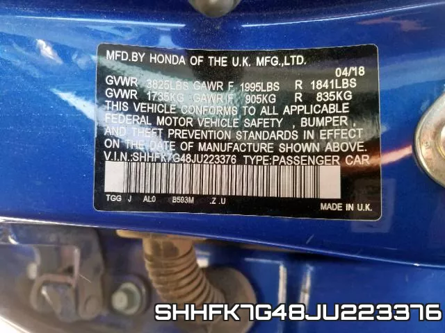 SHHFK7G48JU223376