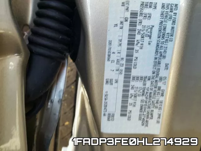 1FADP3FE0HL274929