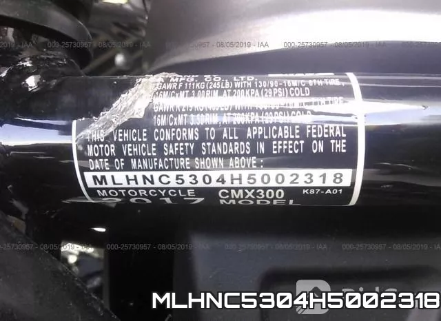 MLHNC5304H5002318
