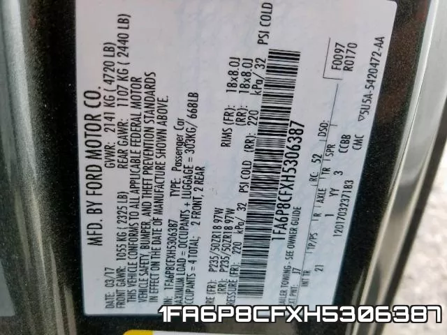 1FA6P8CFXH5306387