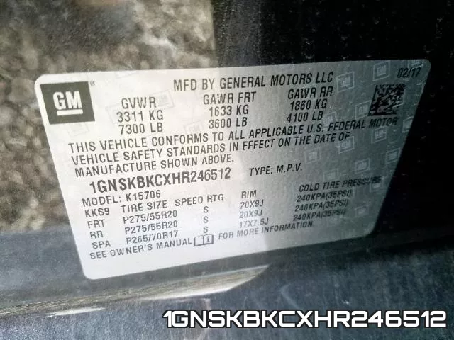 1GNSKBKCXHR246512