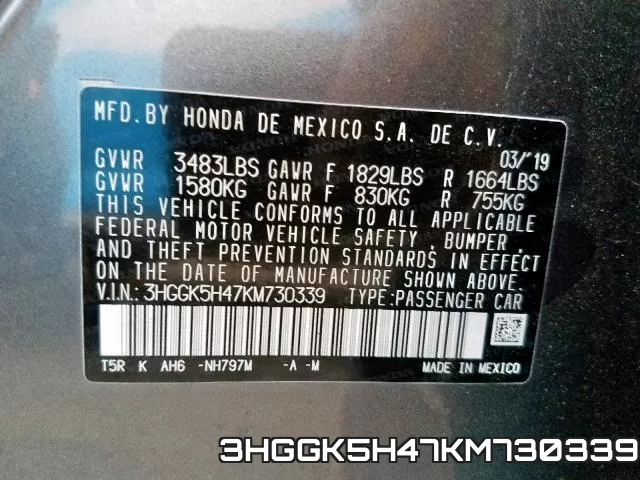 3HGGK5H47KM730339