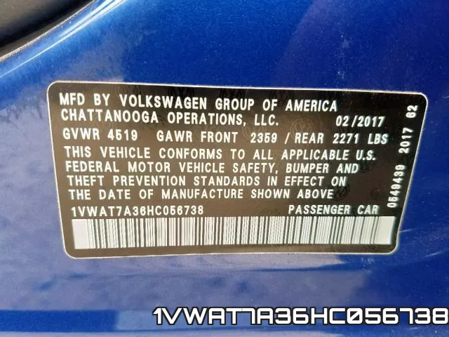 1VWAT7A36HC056738