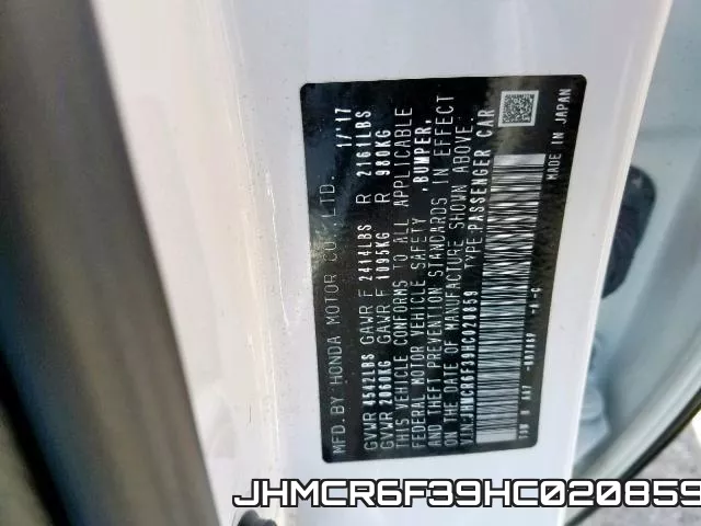 JHMCR6F39HC020859