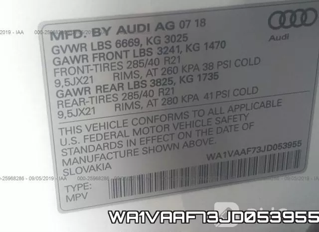 WA1VAAF73JD053955