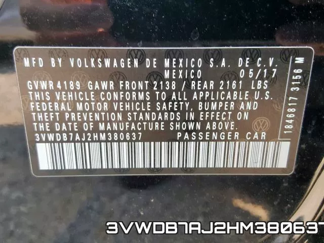 3VWDB7AJ2HM380637