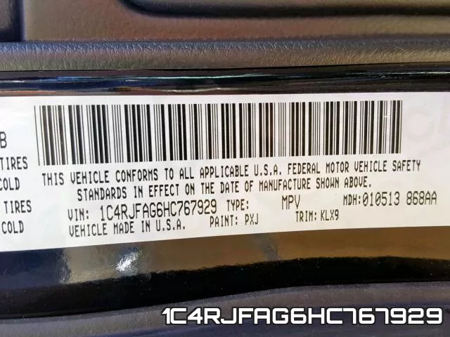 1C4RJFAG6HC767929