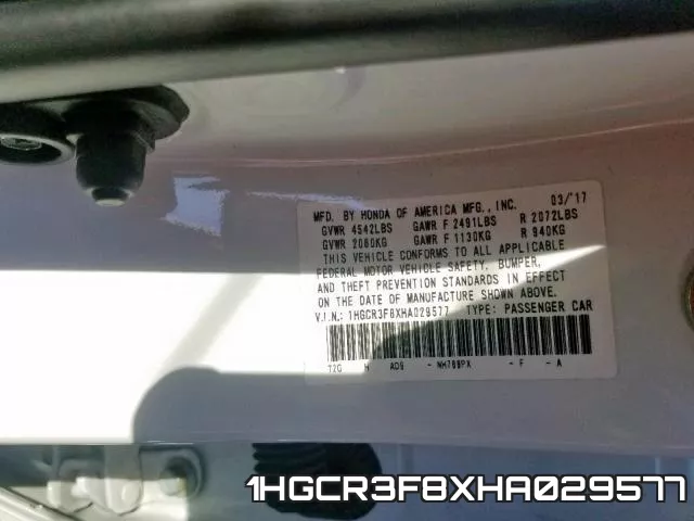 1HGCR3F8XHA029577