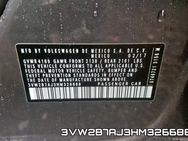 3VW2B7AJ3HM326688