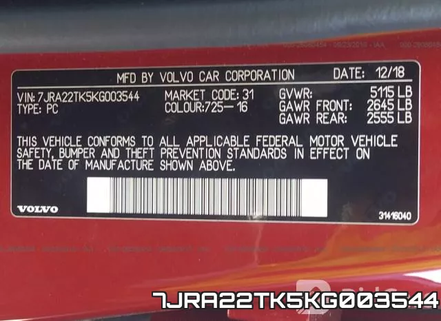 7JRA22TK5KG003544
