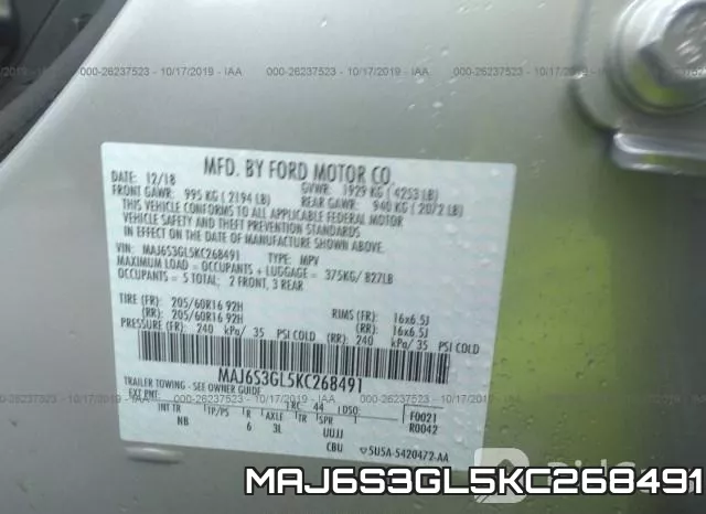 MAJ6S3GL5KC268491