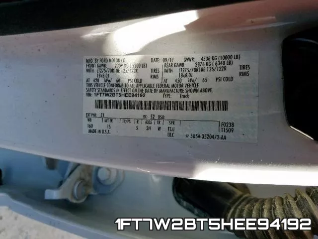 1FT7W2BT5HEE94192