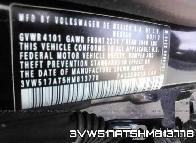 3VW517AT5HM813778