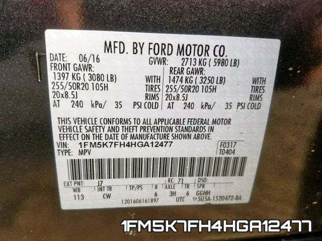 1FM5K7FH4HGA12477