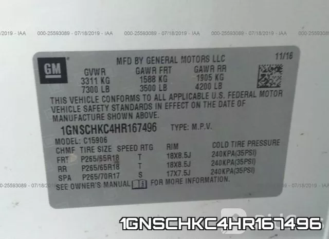 1GNSCHKC4HR167496