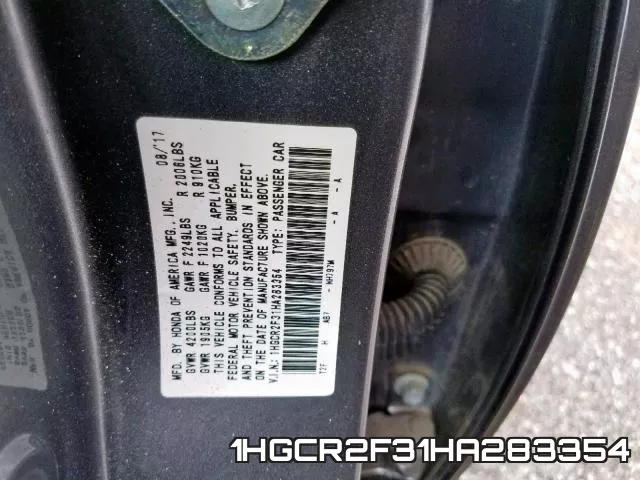 1HGCR2F31HA283354
