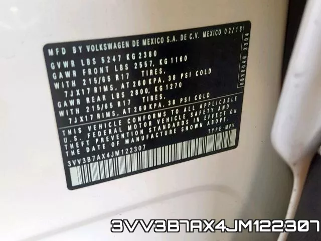 3VV3B7AX4JM122307