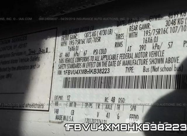 1FBVU4XM8HKB38223