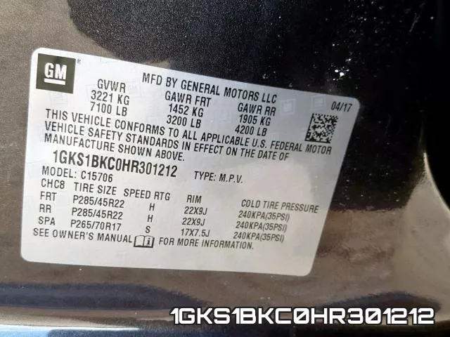 1GKS1BKC0HR301212