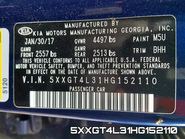 5XXGT4L31HG152110