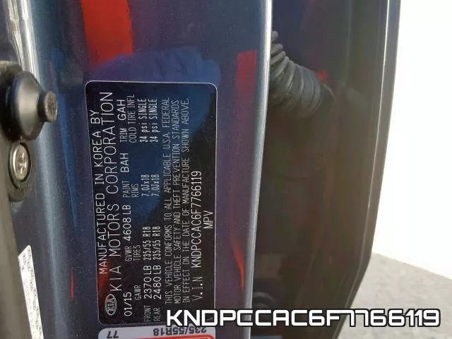 KNDPCCAC6F7766119