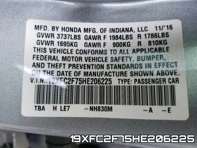 19XFC2F75HE206225