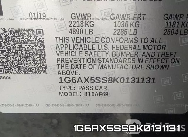 1G6AX5SS8K0131131