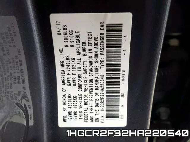 1HGCR2F32HA220540