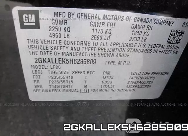 2GKALLEK5H6285809