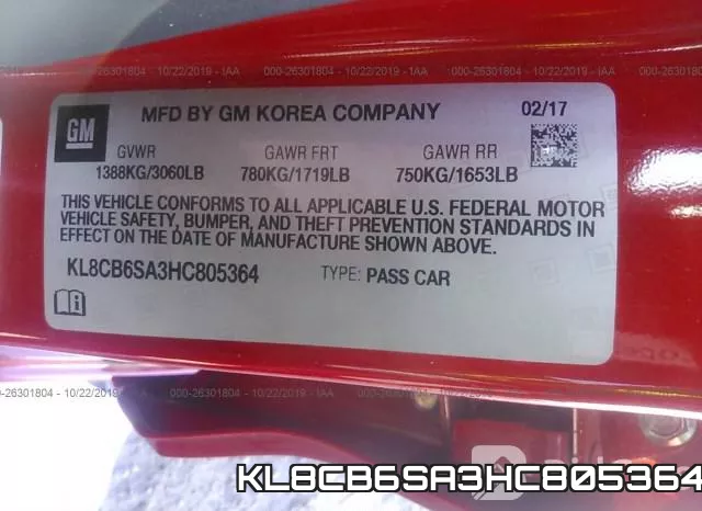 KL8CB6SA3HC805364