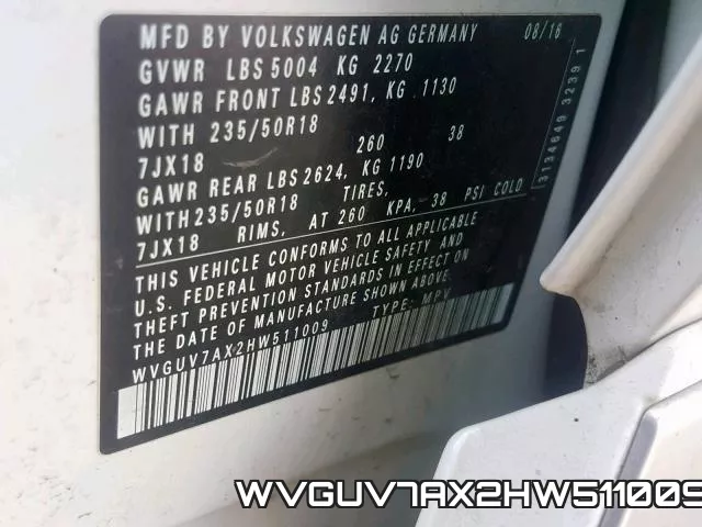 WVGUV7AX2HW511009