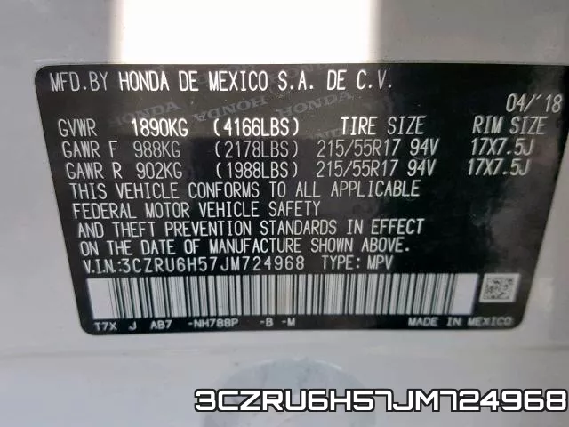 3CZRU6H57JM724968