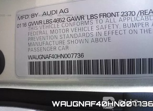 WAUGNAF40HN007736