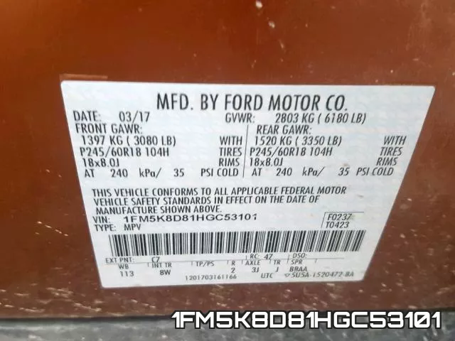 1FM5K8D81HGC53101