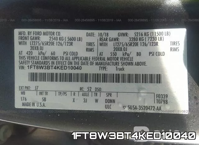 1FT8W3BT4KED10040
